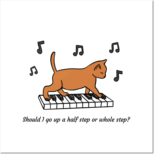 Music Theory Cat Wall Art by Kelly Louise Art